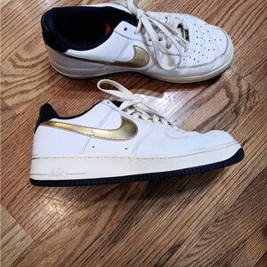 Air force 1 white and gold